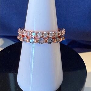 Elegant Rose Gold and Silver Women's Ring